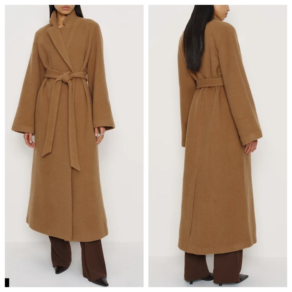 Reformation Tula Oversized Manteco Wool Blend Coat XS NWT